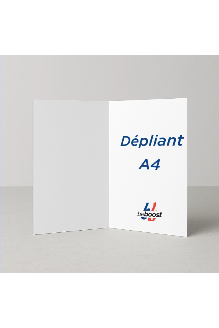 DEPLIANT A4 OUVERT - 2 VOLETS - IMPRESSION RECTO VERSO