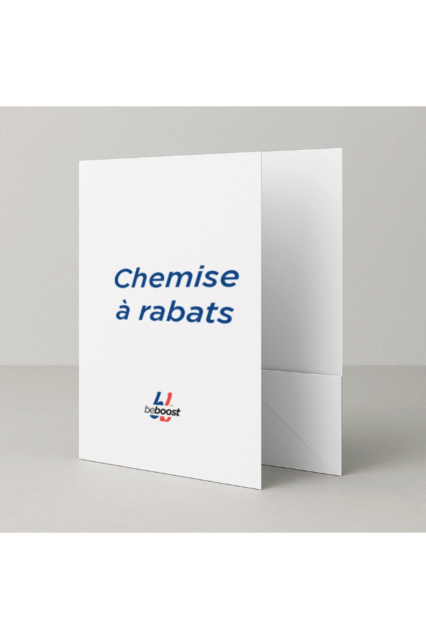 CHEMISE A RABATS A4 2 VOLETS - IMPRESSION RECTO
