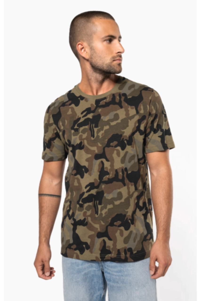 T-shirt camo manches courtes homme