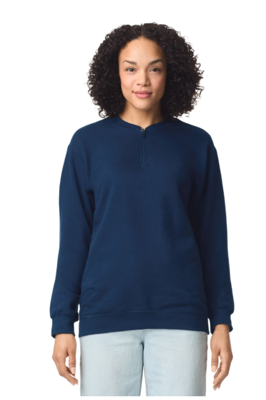 Sweat-shirt en molleton 1/4 zip
