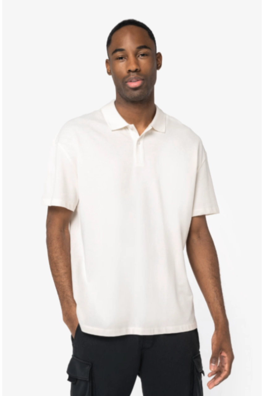 Polo écoresponsable maille piquée à épaules tombantes homme