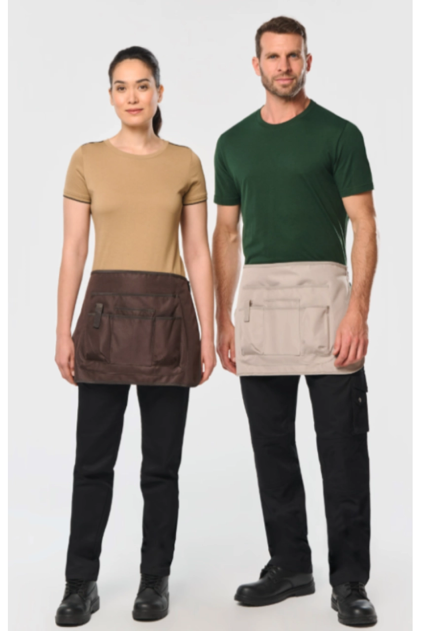 Tablier court de jardinage écoresponsable unisexe