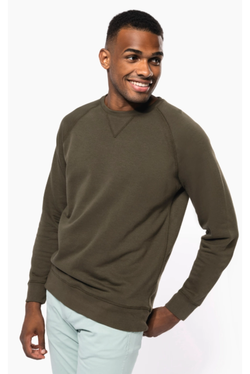 Sweat-shirt Bio col rond manches raglan homme