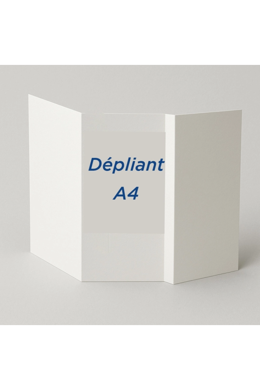 DEPLIANT A4 OUVERT - 3 VOLETS - IMPRESSION RECTO VERSO