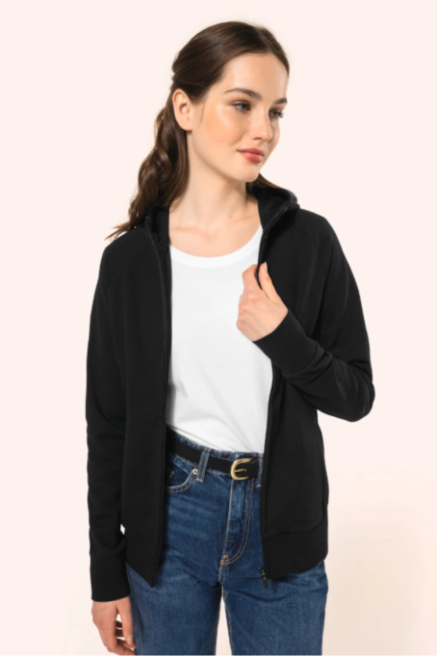 Veste zippée à capuche femme