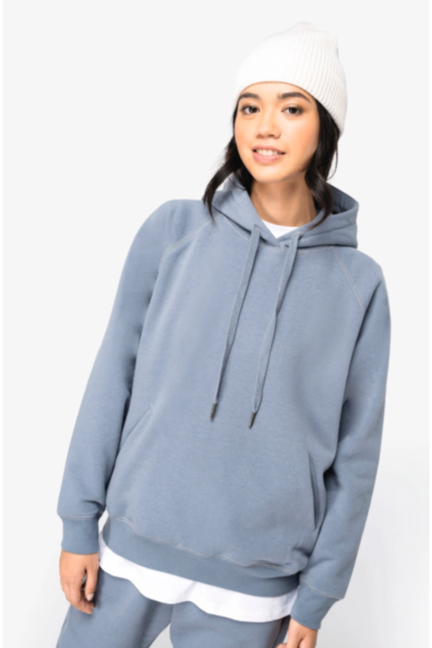 Sweat-shirt écoresponsable à capuche raglan femme