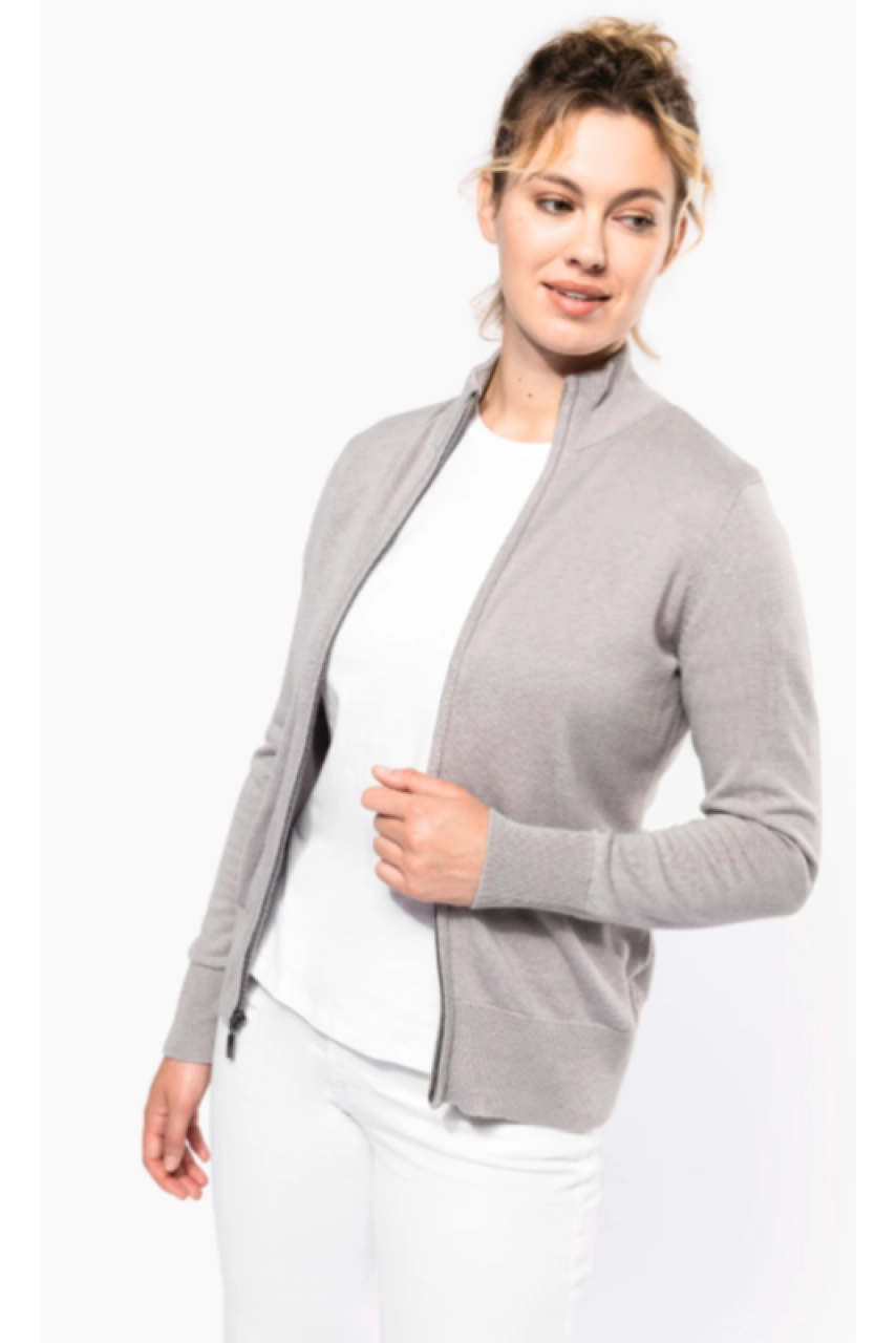 Cardigan zippé femme
