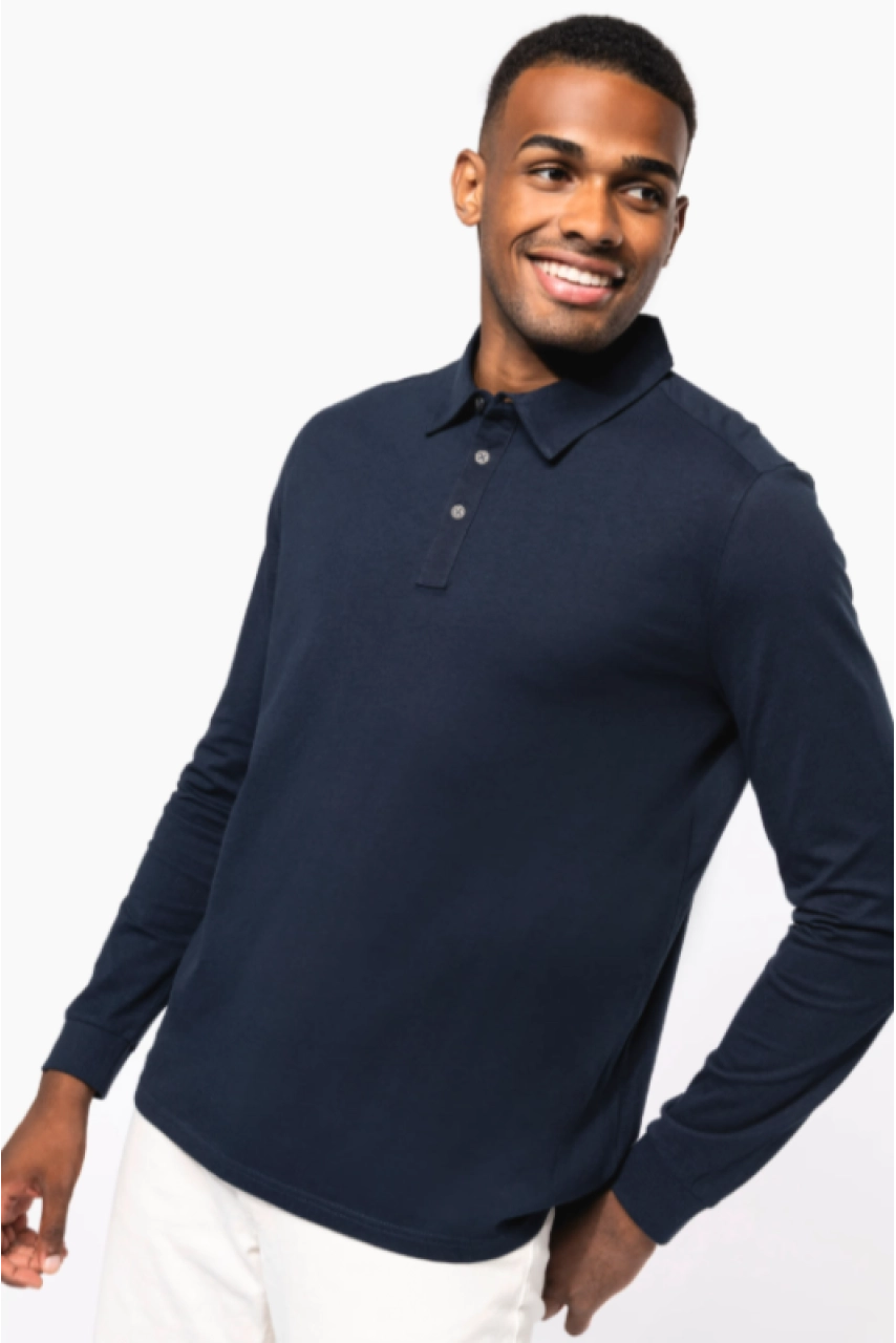 Polo jersey manches longues homme