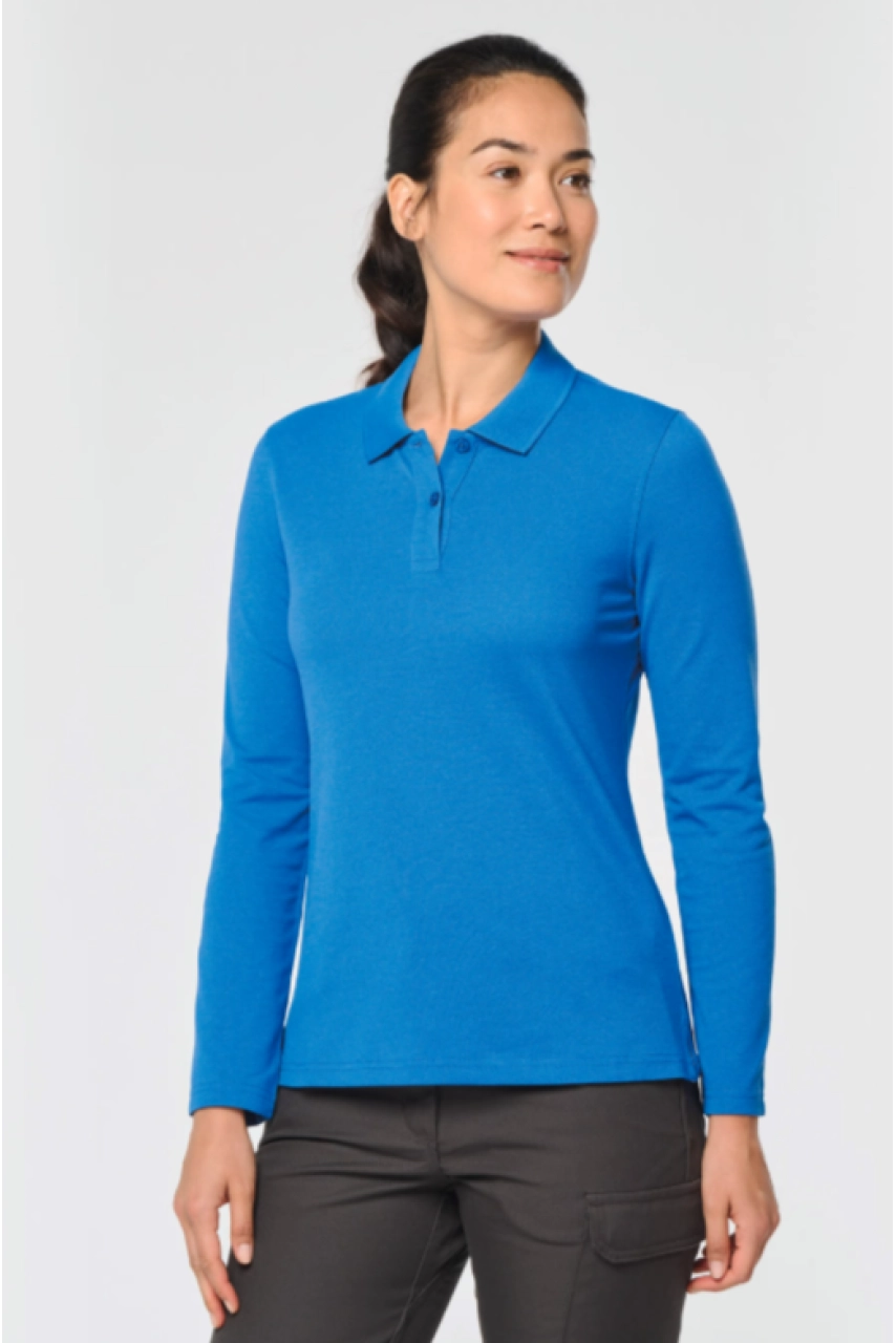 Polo manches longues femme