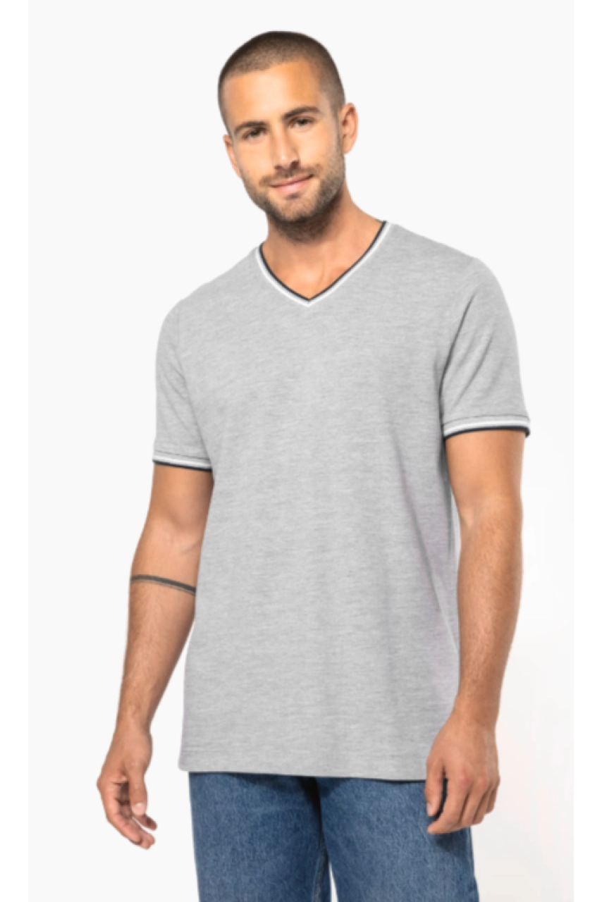 T-shirt maille piquée col V homme