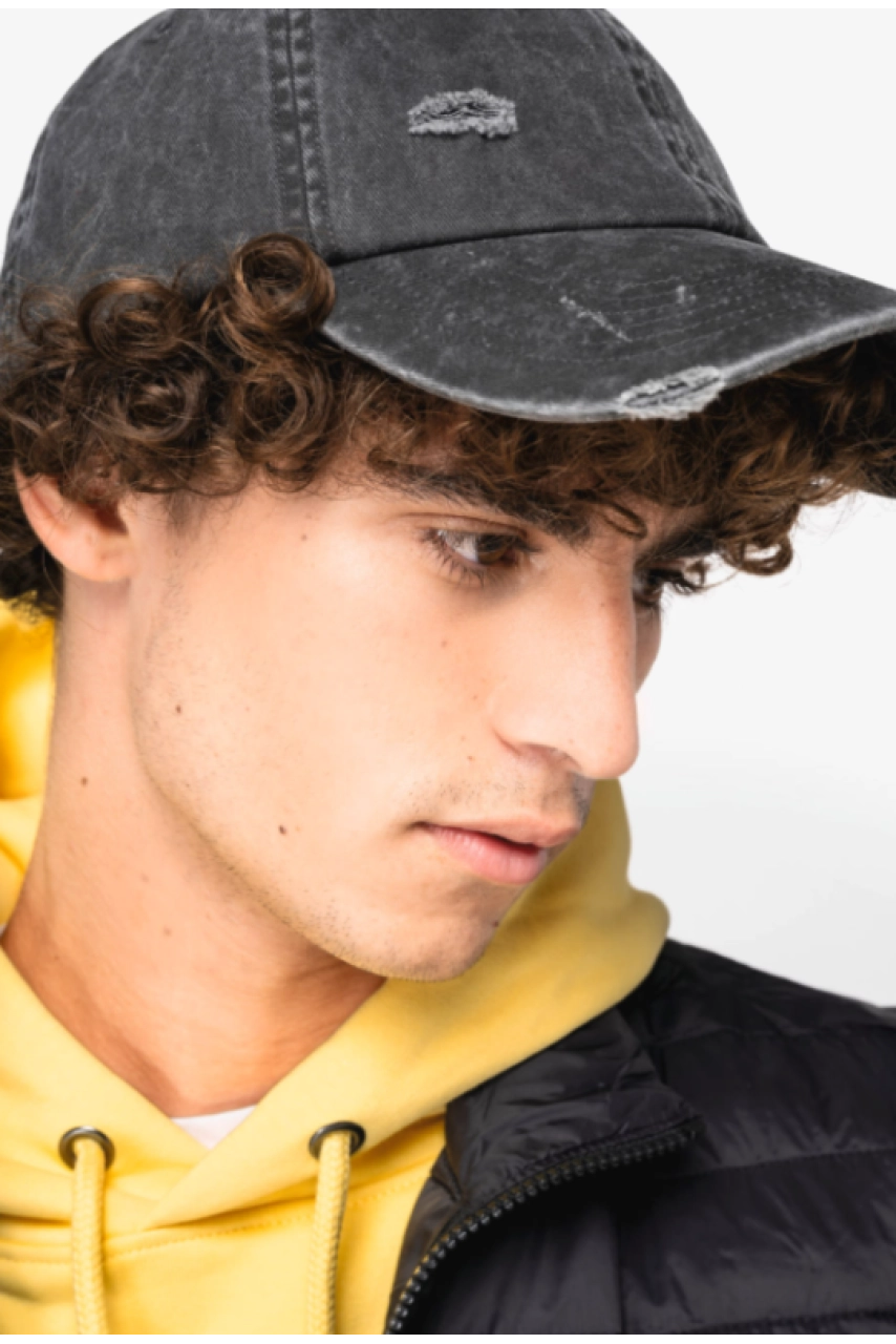 Casquette écoresponsable effet déchiré unisexe