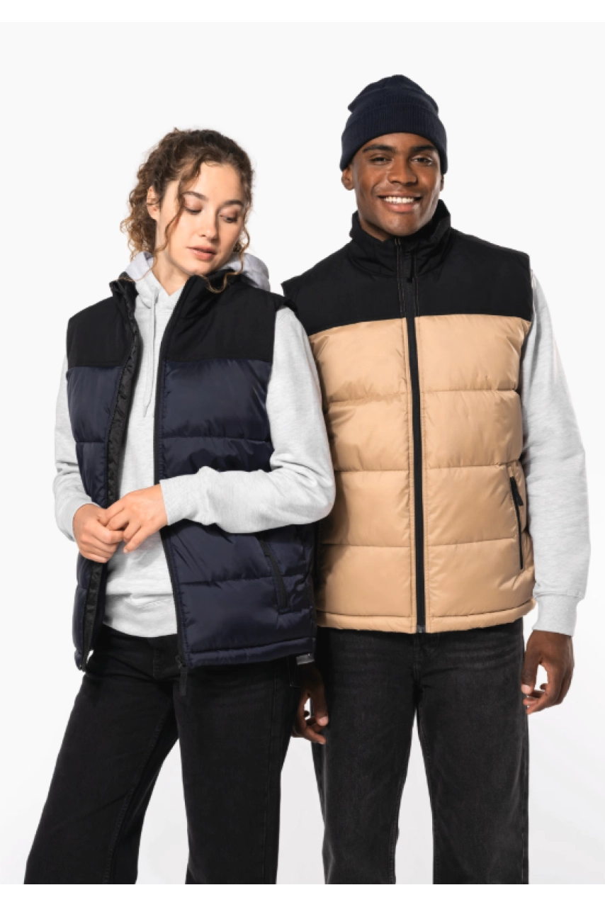 Bodywarmer matelassé bi-ton unisexe