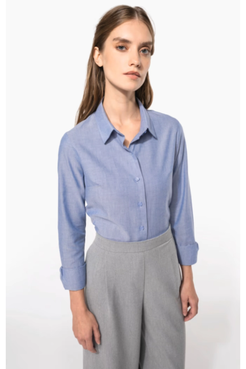 Chemise Oxford manches longues femme