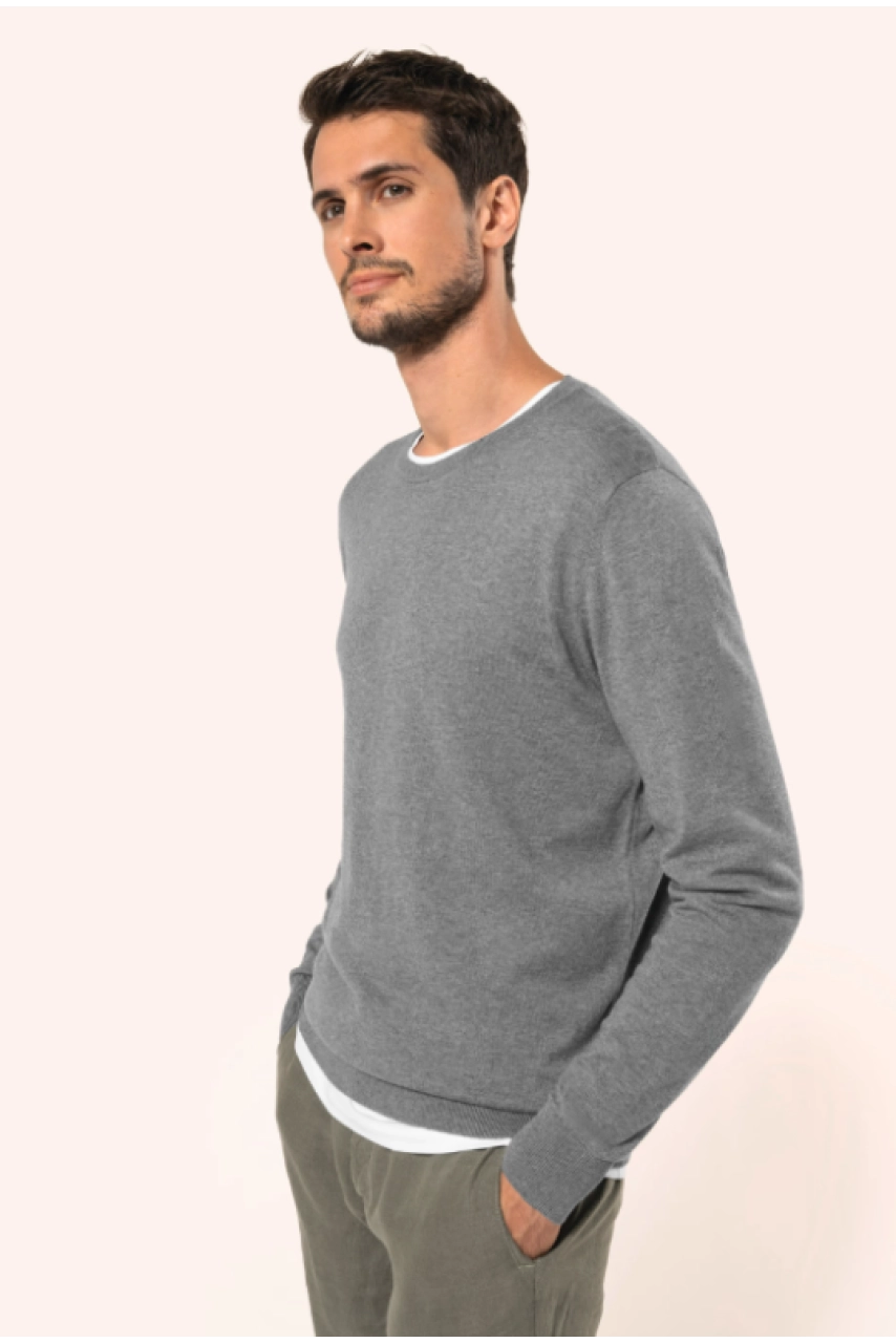 Pull Supima® col rond homme